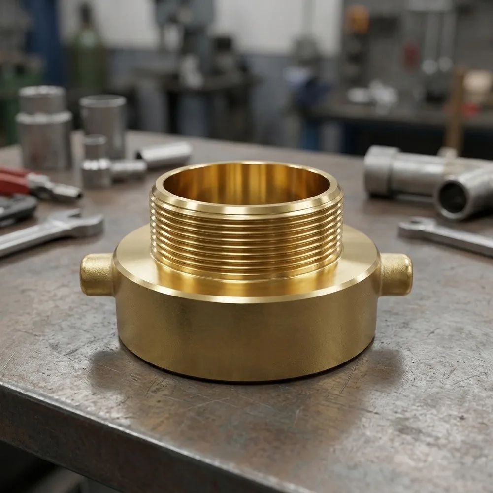 2-1/2 inch Brass For NST to NPT Fire Hydrant Adapter Quick Connect Fitting for Fire Departments Industrial Facilities and Farms
