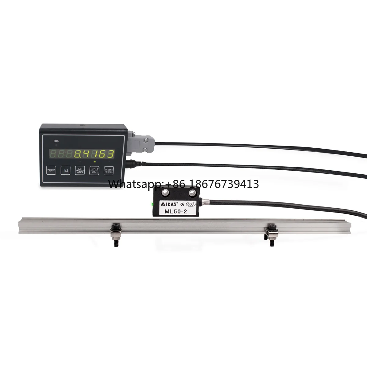Output Square Wave Signal Type Magnetostrictive Railing Ruler With Aluminum Alloy Base With Power Cable Is 2M