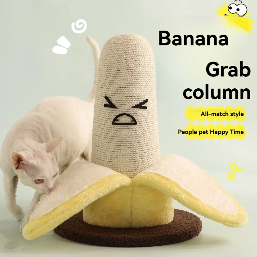 

Cat Scratching Post Furniture Protection Banana Shaped Grinding Paws Claw Scratcher Scratcher Pole for Medium Large Cats Supplie