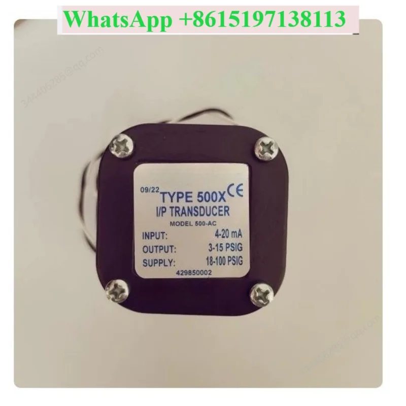 I/P Electrical Pressure Transducer 500-ACH 4-20mA Input 3-15PSI Output Electro-Pneumatic Converter