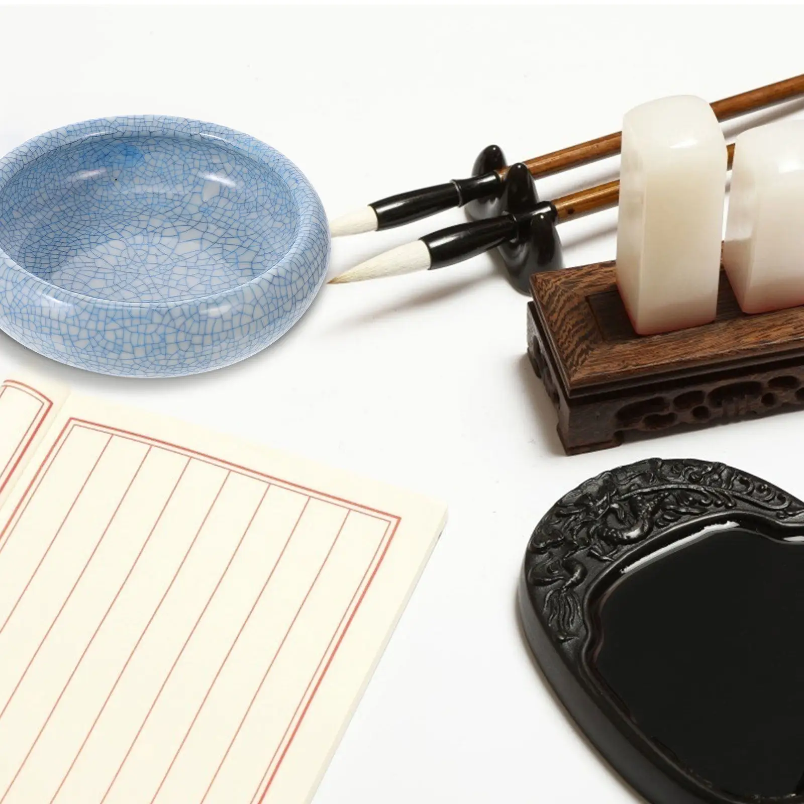 

Handheld Ceramic Ink Brush Washer Fine Workmanship Beautiful Appearance for Artists Art Students DIY Painting Supplies Ink Brush