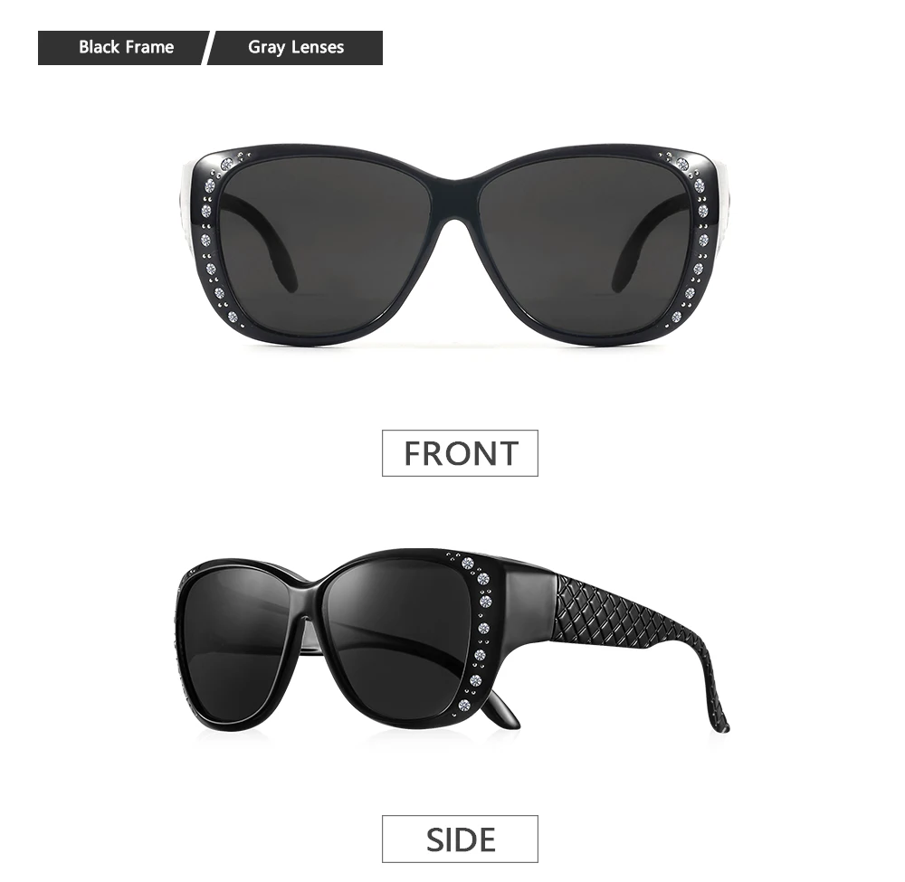 CRIXALIS Fit Over Cover Brillen Multifunktions-Sonnenbrille Damen Übergroße Fahrbrille Sonnenbrille UV-Schutz – Detail 7