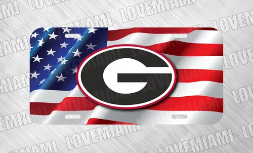 For Georgia Bulldogs Football Fans Sports License Plate Auto Car Tag FREE SHIP Aluminum