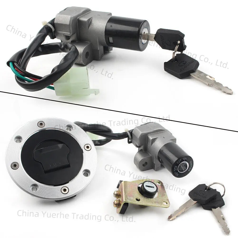 for Ignition Switch Fuel Gas Cap Lock Key Set for Suzuki GSF400 M/N/P Bandit GSX600F GSX750F Katana RF400 RF600 RF900  VX800