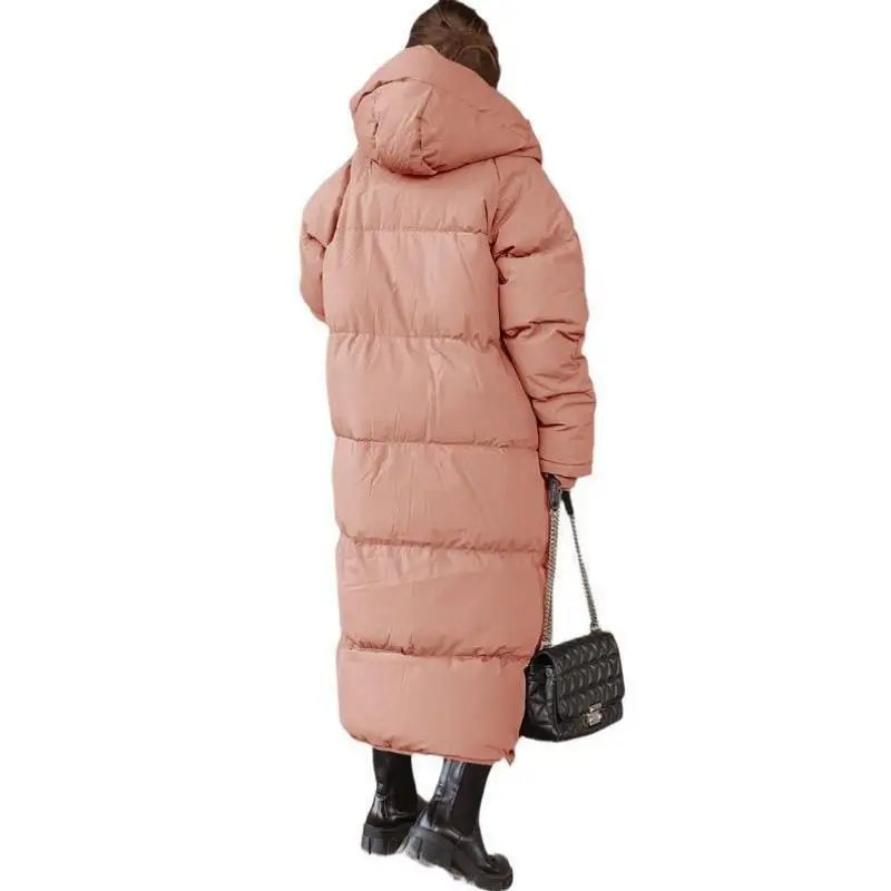 

Women's Long Hooded Sewn Jaet PU Leather Thin Nine Sve Ciwalk Easy to Wear And Comfortable Long Coat for Ladies