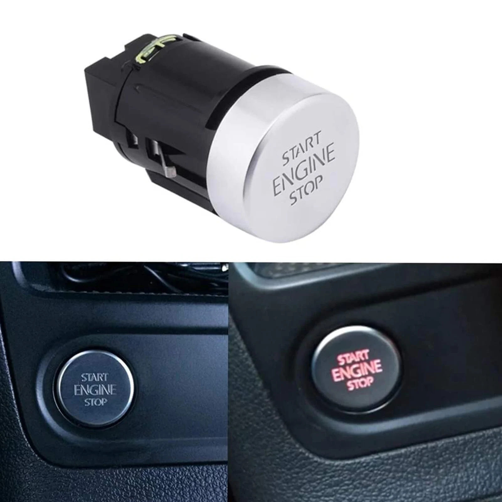 Car Engine Start Stop Push Button 5N0959839 Round ABS Plastic Maintenance Repairing Engine Start Stop