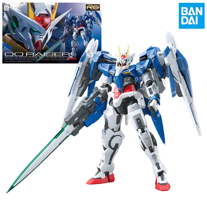 

Bandai Genuine 00 RAISER RG Gundam Anime Action Figure Robot Periphery Collectible Assembly Model Toys Ornaments Gift Children
