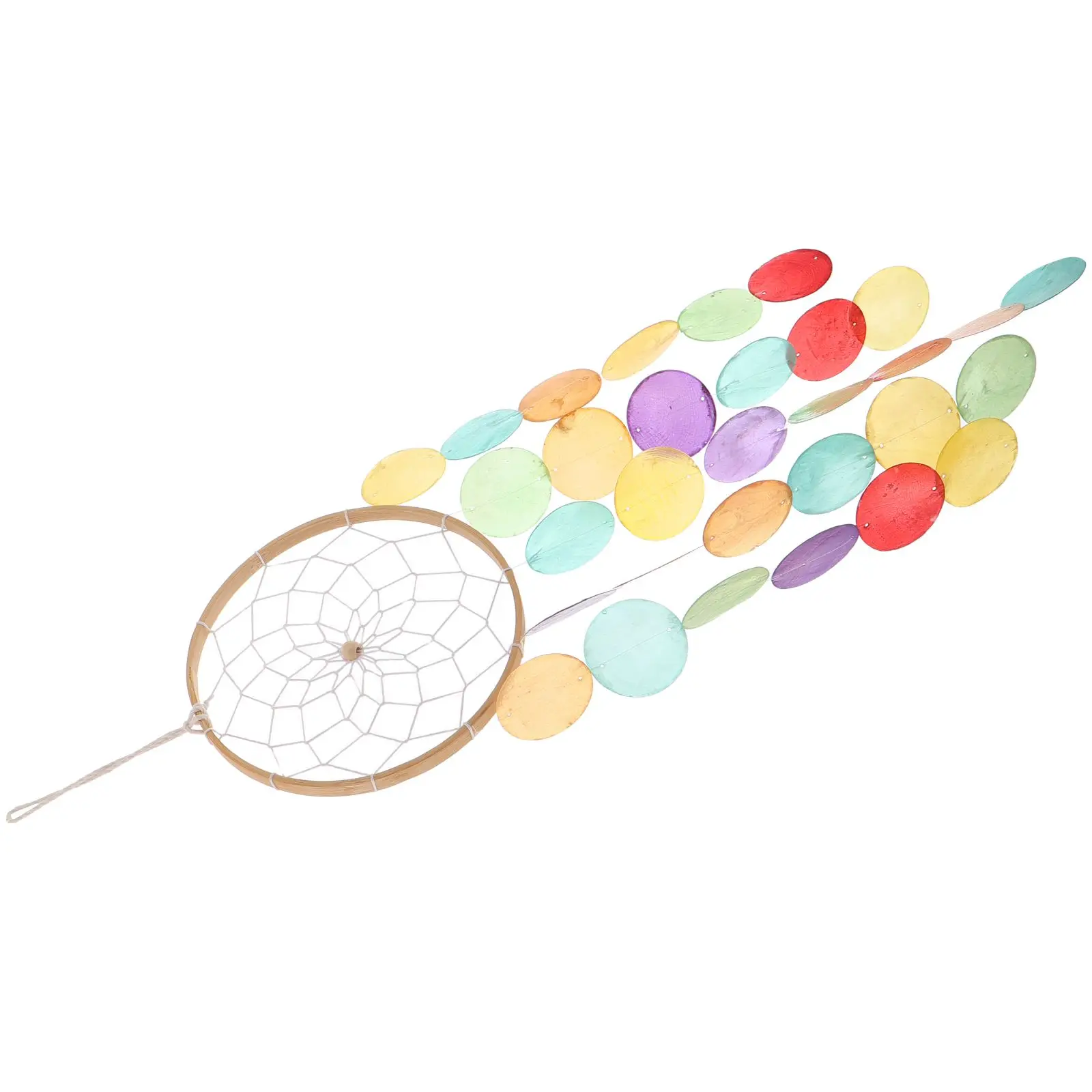 

Colorful Shell Wind Chimes Handmade Dreamcatcher Hanging Ornament Seashell Home Decor Photography Prop Use