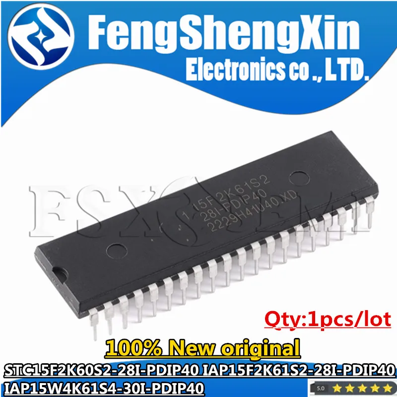 

1pcs New STC15F2K60S2-28I-PDIP40 15F2K60S2-28I IAP15F2K61S2-28I-PDIP40 15F2K61S2-28I IAP15W4K61S4-30I-PDIP40 15W4K61S4-30I