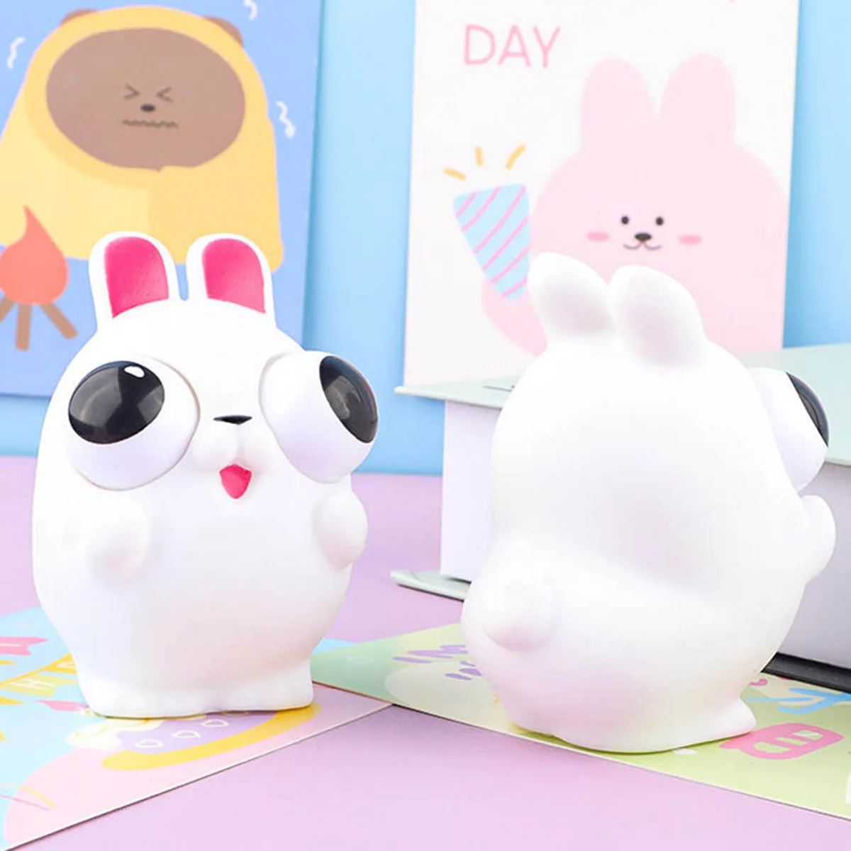 Engraçado globo ocular explosão squeeze brinquedo mole bonito coelho brinquedo fidget crianças alívio do estresse antiestresse dos desenhos animados animal bola sensorial presentes