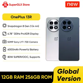 2025 جديد وأصلي OnePlus 13R الإصدار العالمي للهاتف الذكي Snapdragon 8 Gen 3 1.5K 120 هرتز ProXDR عرض 6000mAh 80W SUPERVOOC NFC