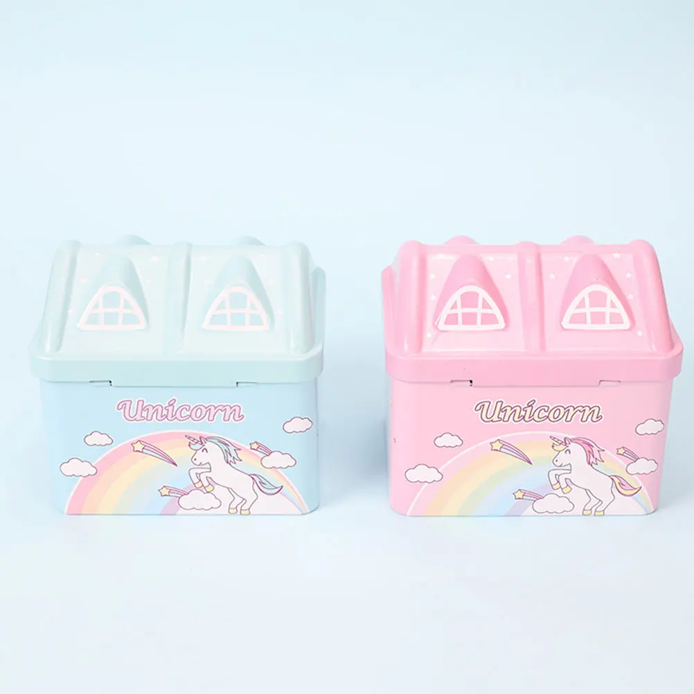 

Gogogmee Sky Piggy Bank for Girls House Shape Saving Jar Birthday Gift Tinplate Money Bank Children's Day Decor