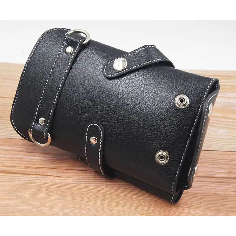 Generous Capacity Hairstylist Scissor Bag Tool Organizer Waist Pouch Holds Scissors Combs Clips All Essential Salon Tools Black