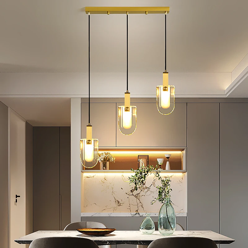 Modern Luxury Chandelier Brass Crystal Pendant Lamp Creative Designer Grass Background Restaurant Bar Table Living Room LED Lamp