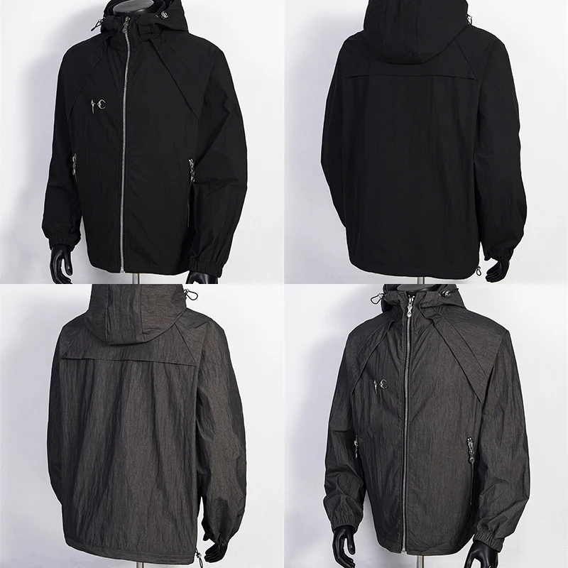 

Thug Club Trend Brand Trench Coat TC Metal Logo High-Street Autumn Winter for Male and Female Loose Windbreaker