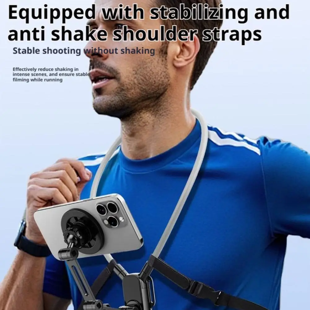 

Силиконовое магнитное крепление на шею для телефона, быстросъемное крепление для мобильных телефонов, подставка для записи видео, крепление для камеры смартфона