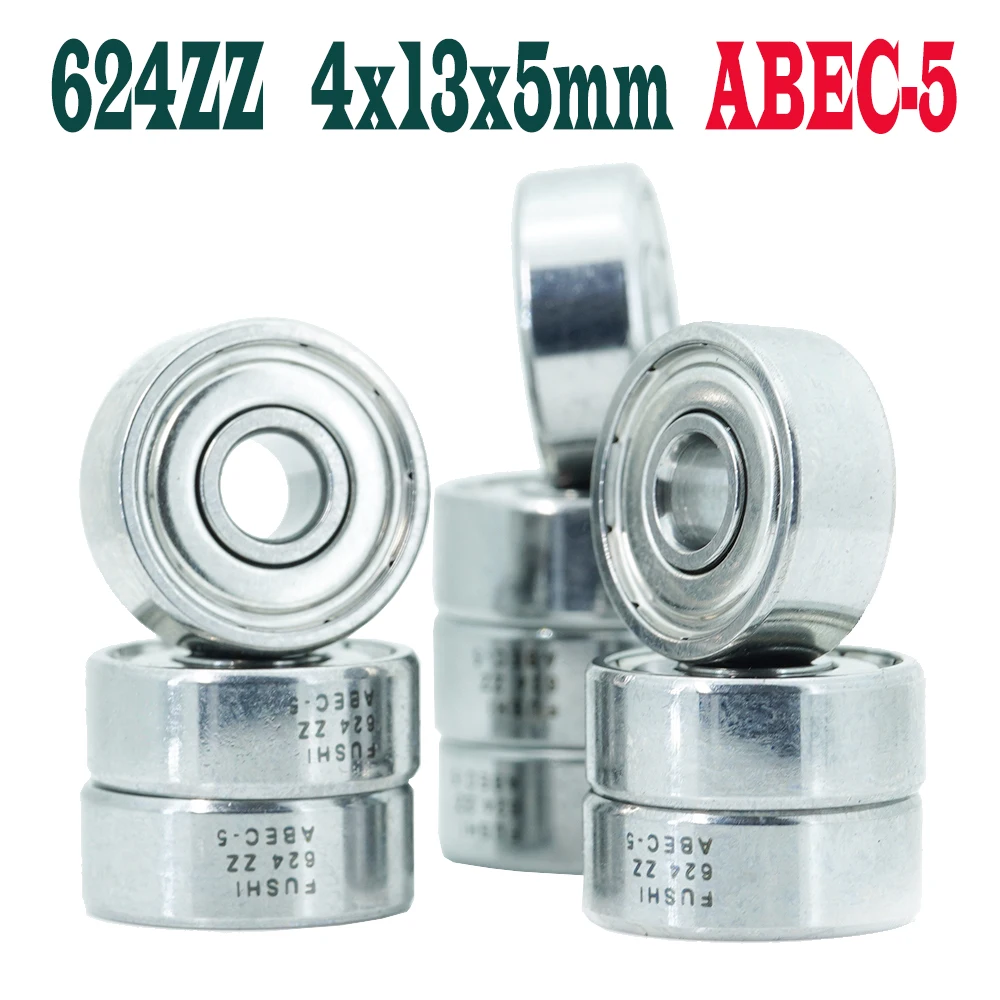 624ZZ Bearing ABEC-5 10PCS 4x13x5 mm Wire Cutting Machine Miniature 624-2Z Ball Bearings 624 ZZ EMQ Z3V3 Quality