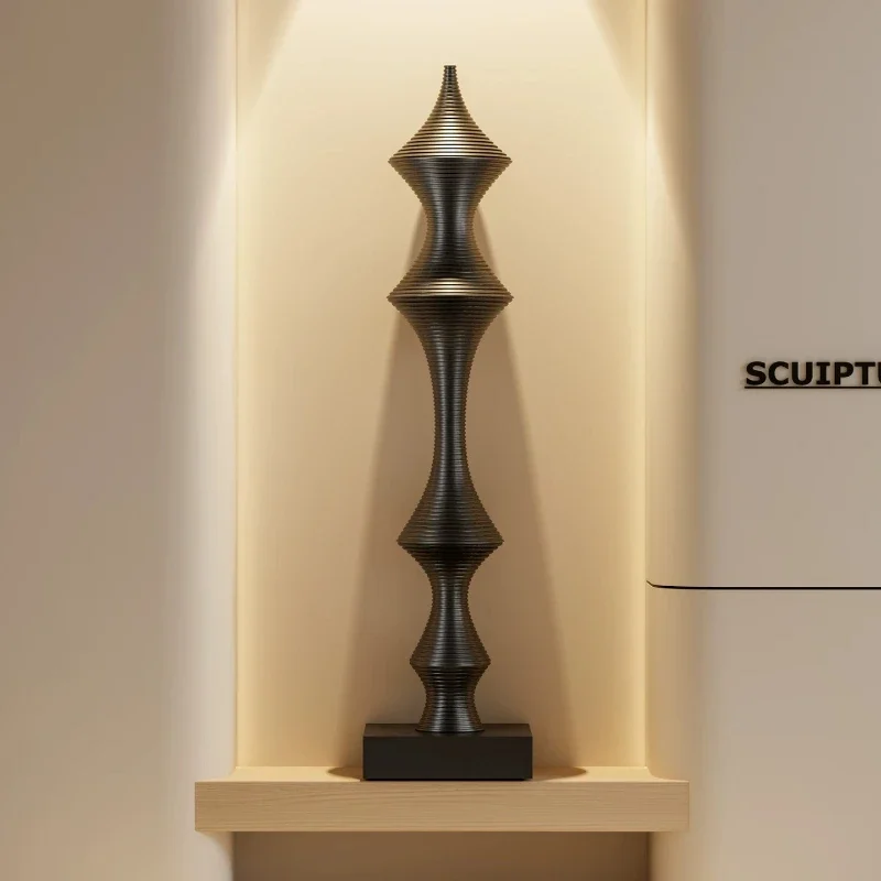 CX advanced sense floor-to-ceiling art ornament thread silent wind sculpture Italian display stand