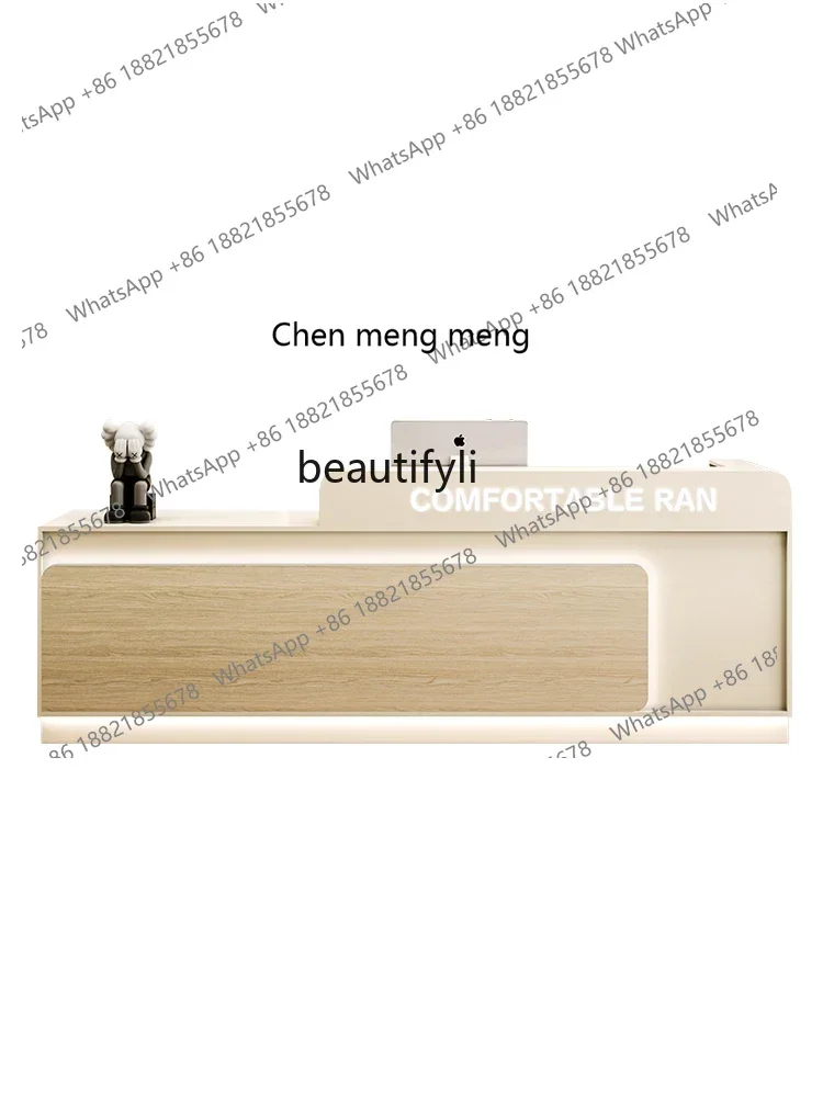 182C Modern simple company paint, reception desk beauty salon clothing store checkout page training institution counter