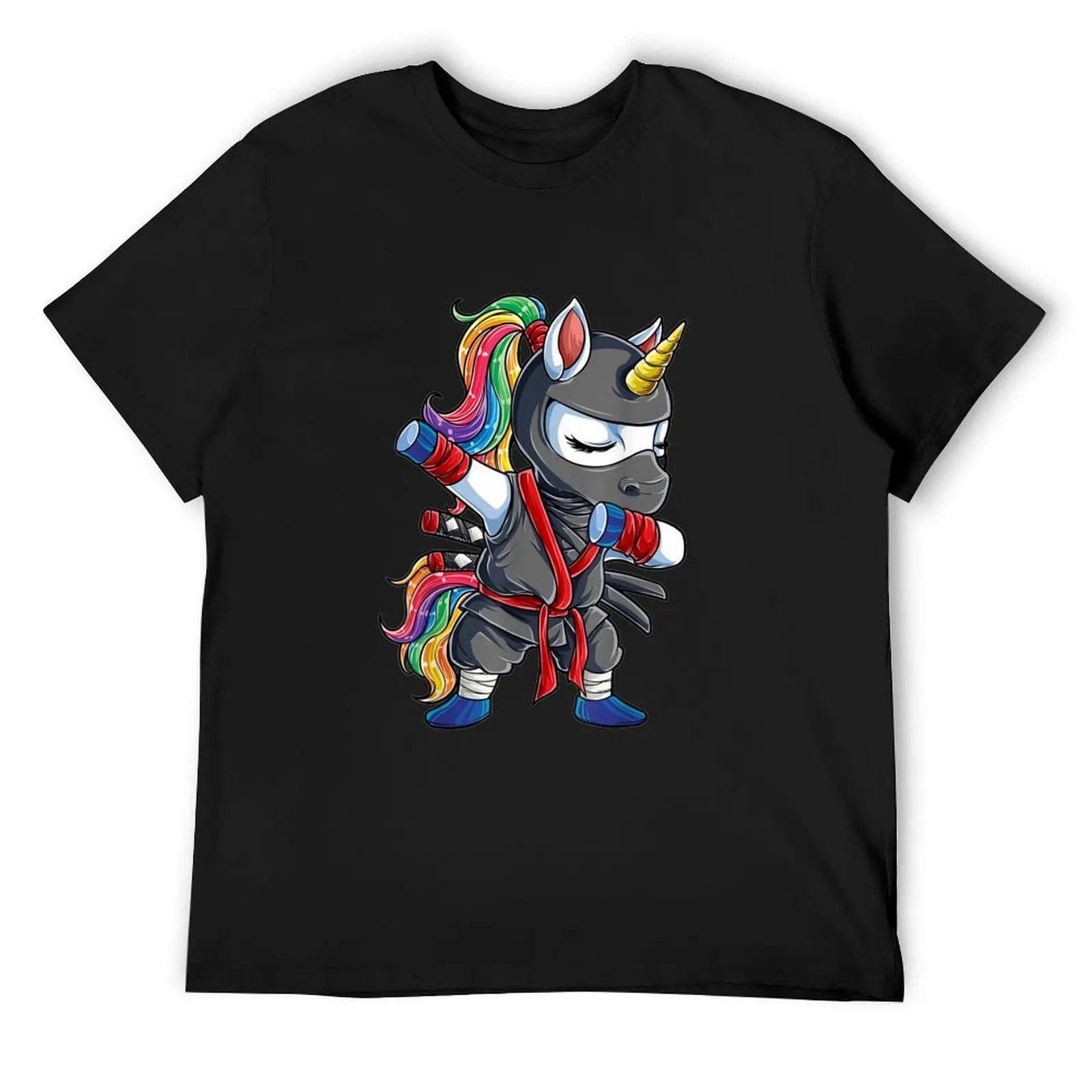 

Dabbing Ninja Unicorn T Shirt Girls Rainbow Martial Arts Tee T-Shirt customs design your own man clothes plain t shirts men