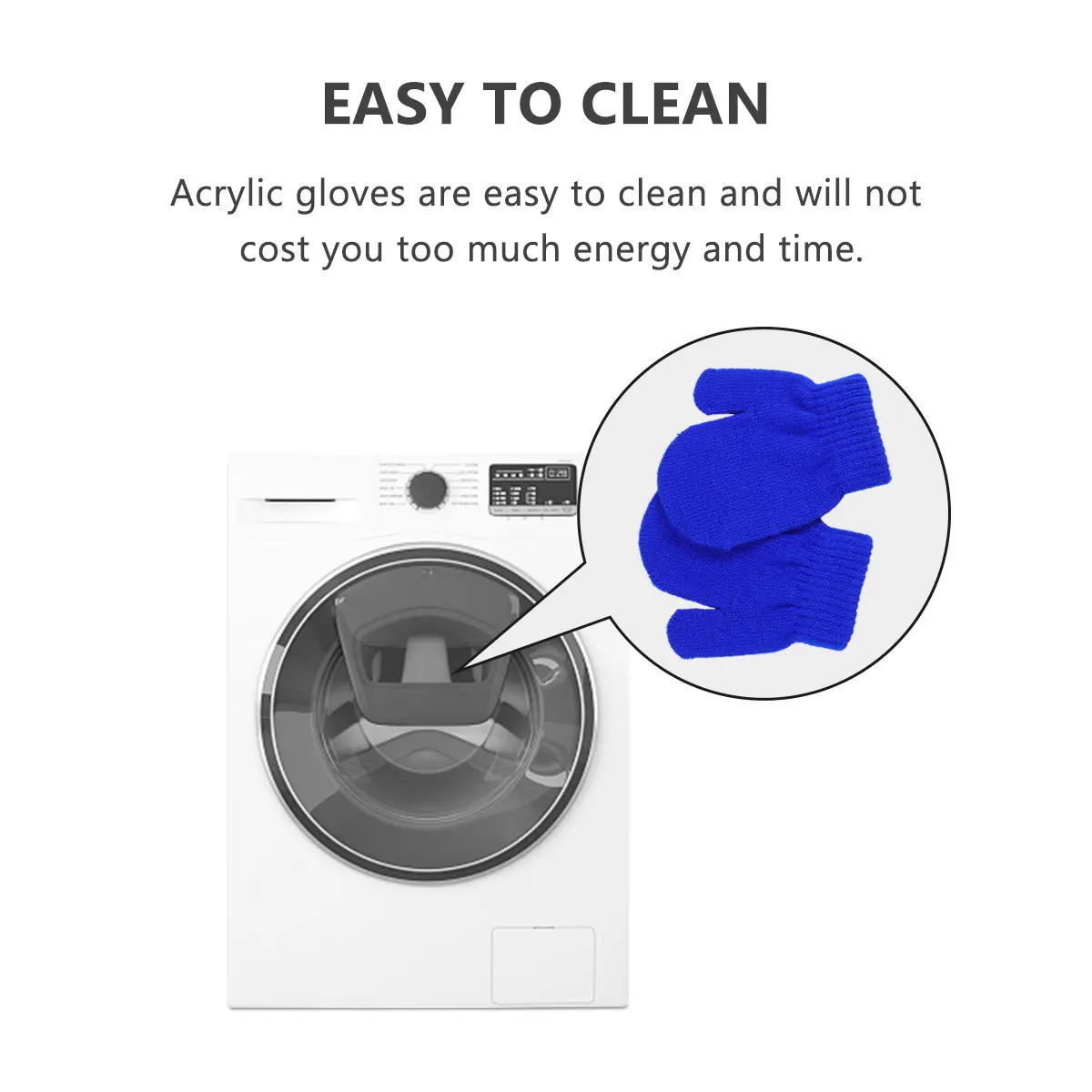 

12Pairs Acrylic Kids Winter Warm Gloves Children's Knitted Solid Color Mittens Neutral Stretch Soft Chidren's Gloves