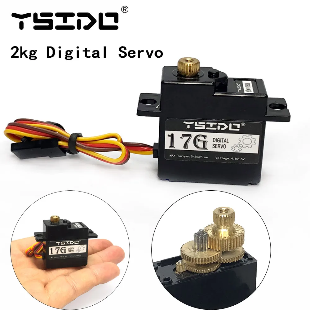 YSIDO Y0017GM serwo 17g do 1:18 1:16 rc slash E-Revo 144001 C24 D12 MN99S MN86 RC robot samolotowy