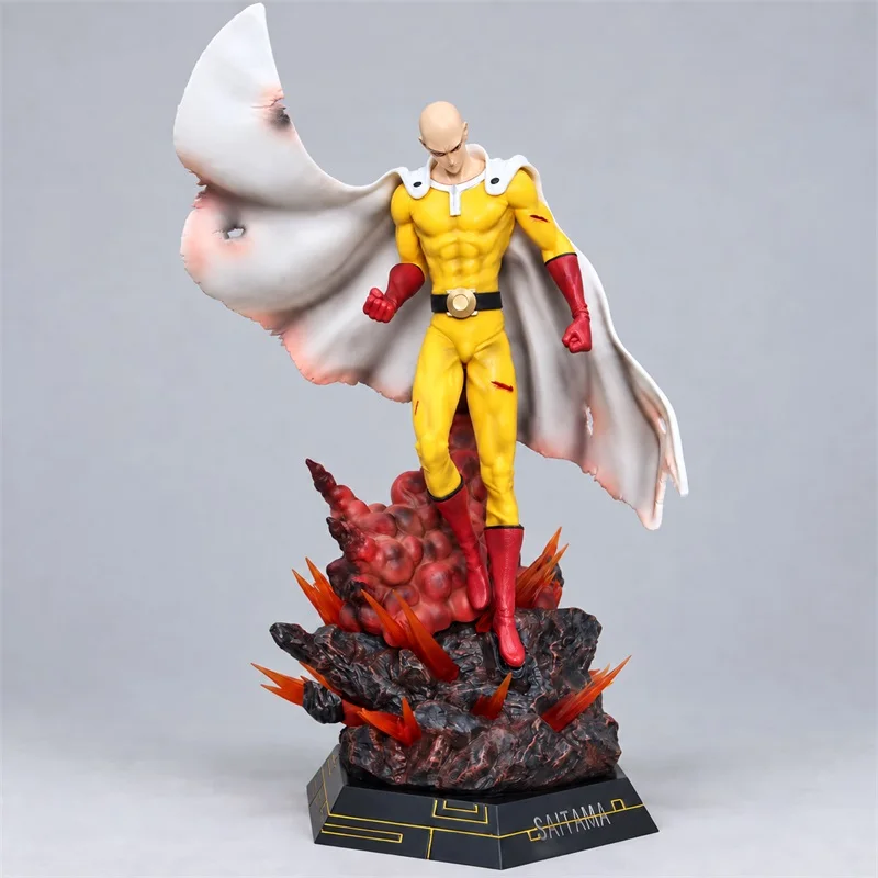 Figura de Saitama de One Punch Man, 40 cm, modelo de estatua de gran tamaño, artículo de colección, el regalo perfecto para los hombres.