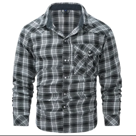 NONE Long Sleeve Flannel Shirt Checked 3