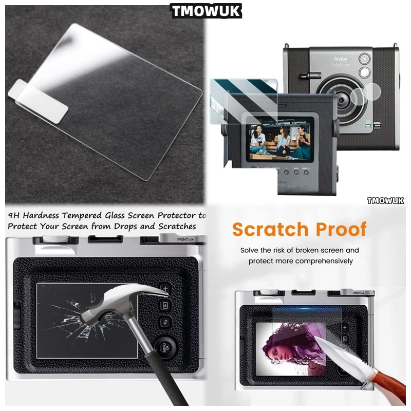 

For Fujifilm Instax WIDE EVO Mini Evo Zero-Bubble Tempered Glass, HD Clarity LCD Cover