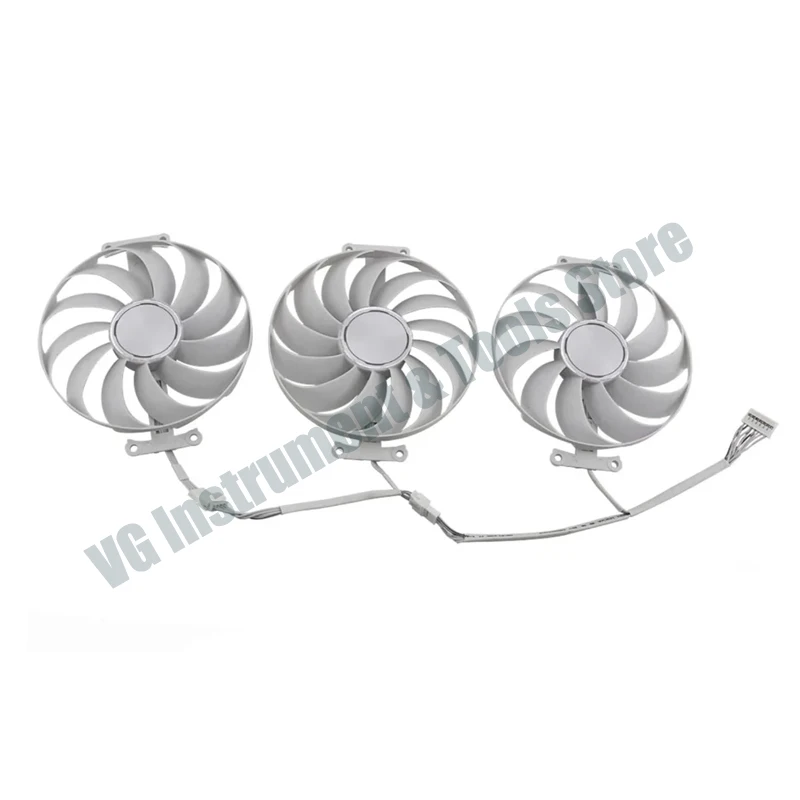 Für 95MM CF1010U12S RTX3070 RTX3080 RTX3090 Grafikkartenlüfter für ASUS ROG Strix RTX 3070 3080 Ti 3090 Weiße OC Edition Gaming-Lüfter – Detail 4