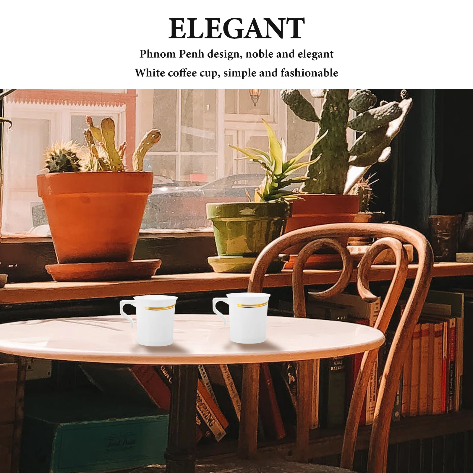 

10Pcs 8Oz Coffee Mugs with Handle Plastic Water Cup Smooth Safe Surface Compact Tea Mug for Daily Use Outdoor Convenience