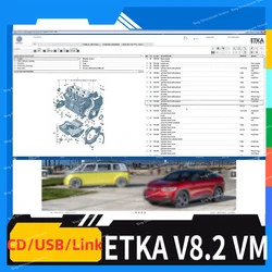 ETKA 8.2 Virtual Machine Version Group Vehicles Electronic Parts Catalogue For V/W+AU/DI+SE/AT+SKO/DA ETK A 8.2 until 2020 years