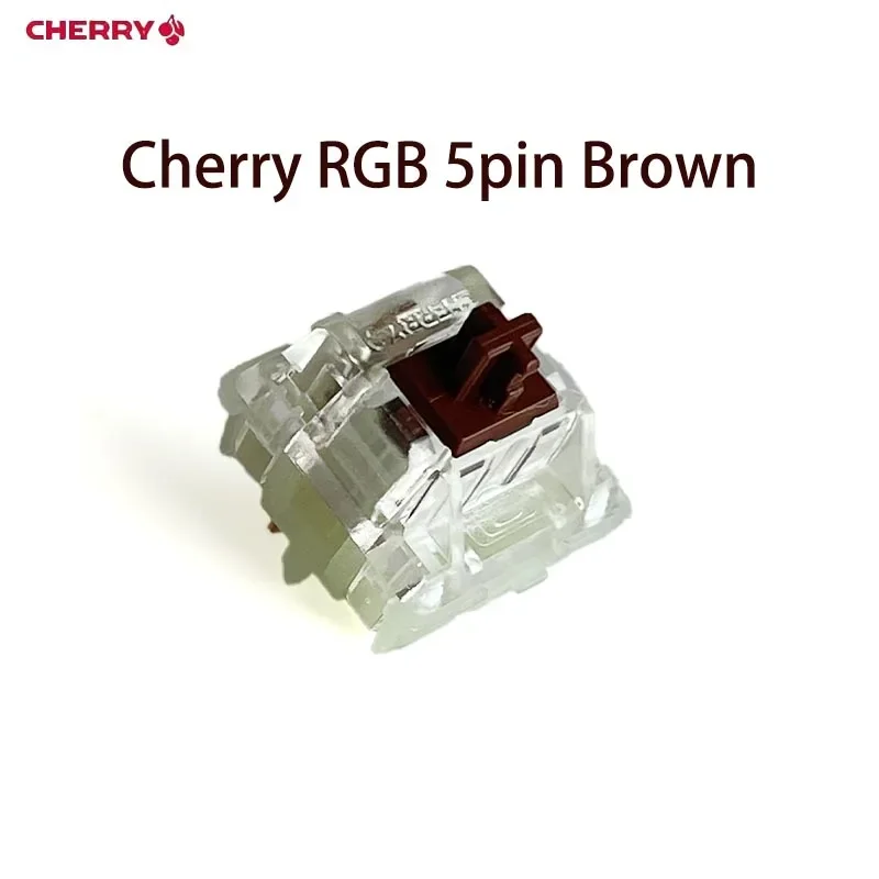 

MX1A Cherry RGB 5-Pins Brown Tactile SMD Mechanical Keyboard High-precision Switch 60cN Gold Crosspoint for Aula F75 Ajazz Ak820