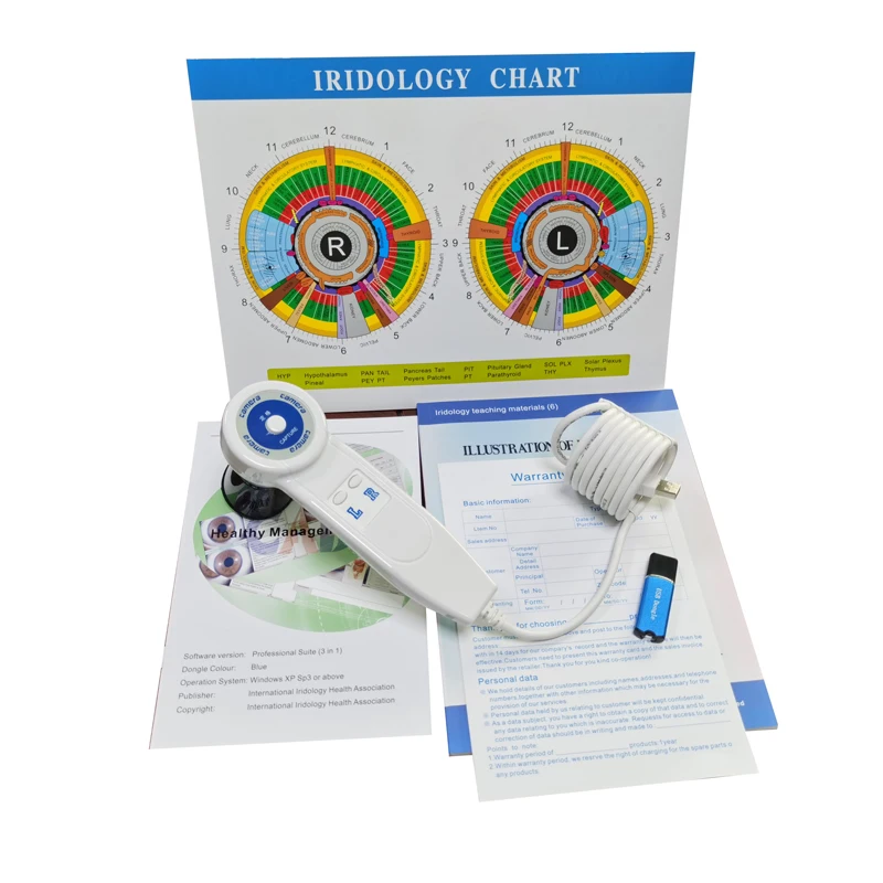 Hot selling iriscope iris analyzer iridology camera with pro iris software