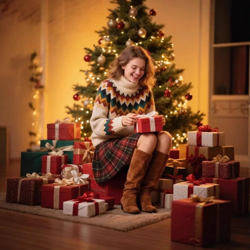 Pull de noël pour femmes, début d'automne, pull à blocs de couleurs, à la mode, pour un Look tendance de la saison des vacances, 2025