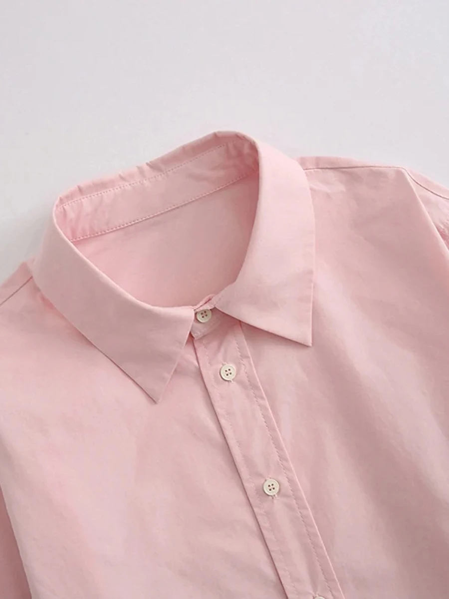 Damska codzienna koszula bawełniana irt ort na wiosnę i jesień, nowa, koreańska, luźny krój, uniwersalna bluzka zapinana na guziki, długi rękaw, ne