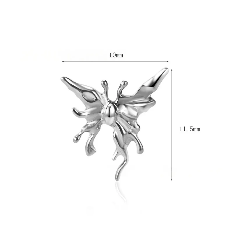 G23 Titanium Butterfly  Labret Piercing 16G Internal Thread Tragus Helix Cartilage Flat back Earrings Medusa Piercing Jewelry