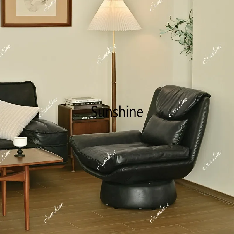 Rotating single sofa chair retro medieval style living room balcony leisure single chairTJ