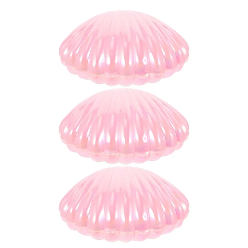 

3 Pcs Pearl Shimmer Seashell Boxes for Wedding Party Favors Small Jewelry Storage Containers Gifts Decorations