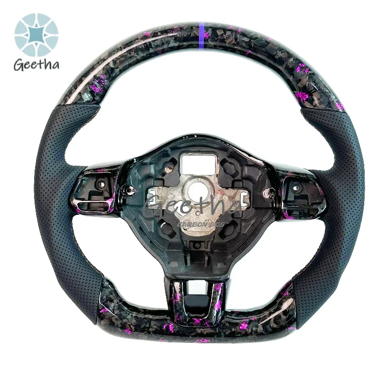 

Factory Custom Purple Forged Carbon Fiber Suitable for Volkswagen MK6 Golf gti Gts R Polo Carbon Fiber Steering Wheel