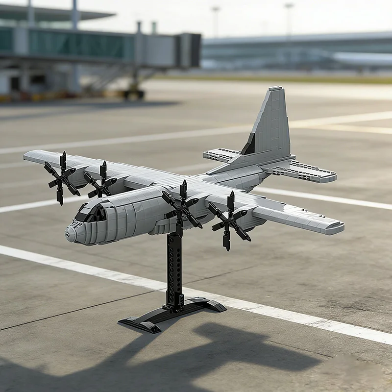 1609ピース 飛行機ブロック C-130-J スーパーヘラクレス MOC カスタマイズ モジュラービルディングブロックモデル シンプルテクノロジー DIY ホリデーおもちゃギフト