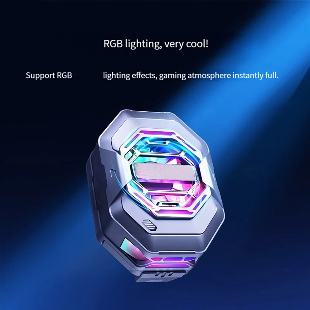 Dispositivo di raffreddamento universale con Clip posteriore per telefono da 27W con ventola di raffreddamento regolabile a velocità del vento con luce RGB accessori per telefoni cellulari 4pro