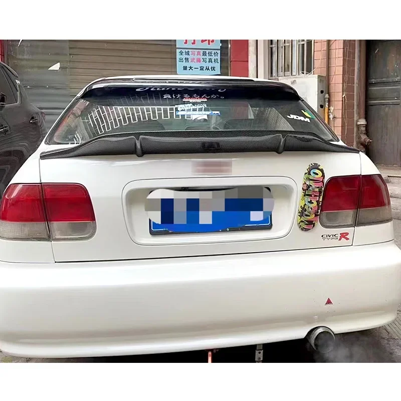 Spoiler for Honda Civic 1998 To 2002 Tail Fin 6th Generation Carbon Fiber Saloon 4 Door Rear Wing Type R Accessories