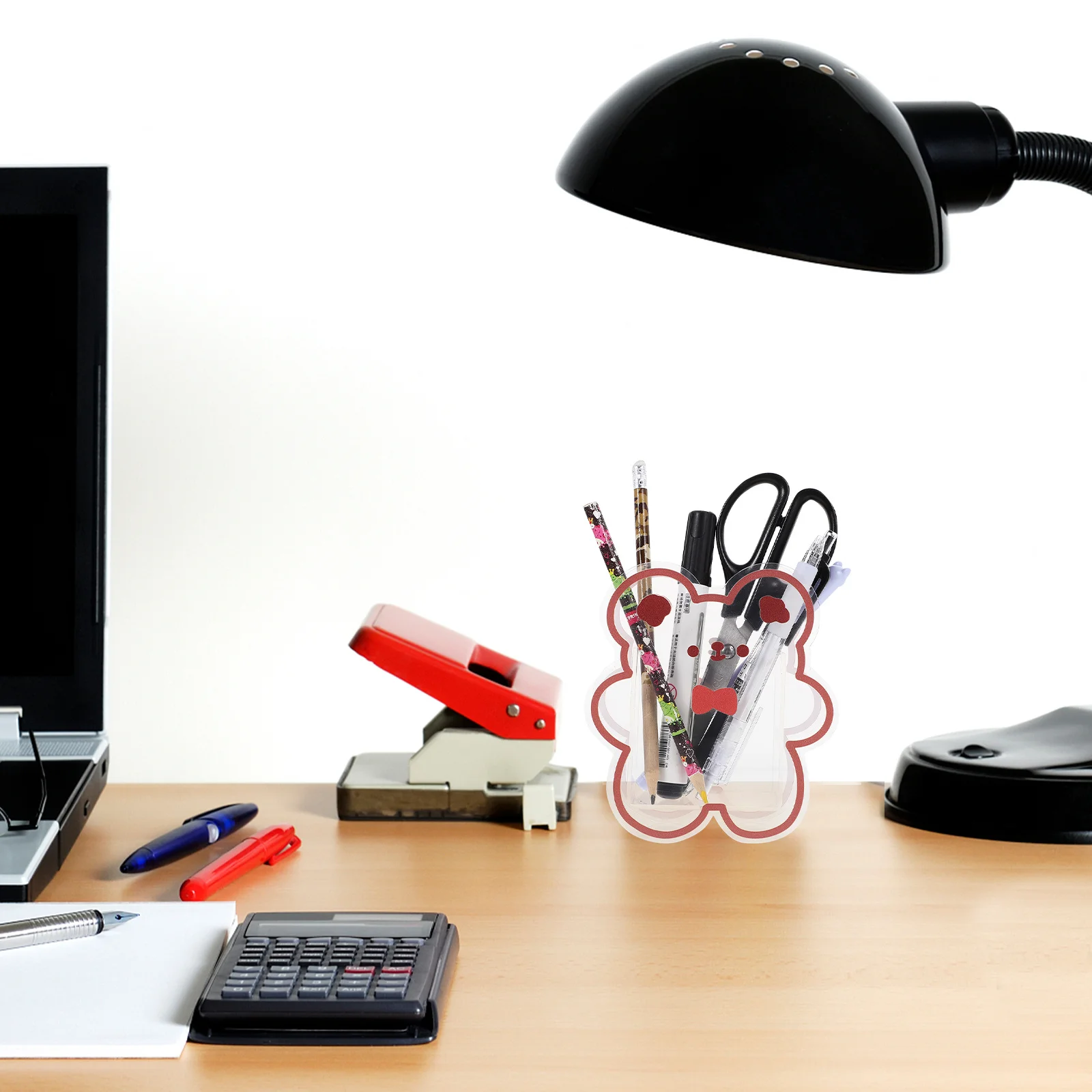 Transparent Acrylic Pen Organizer Multipurpose Desktop Storage Box Suitable for Office Home Study Room Pencil Holder Stationery