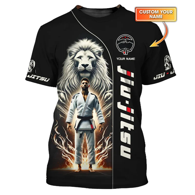 

New Design 3D Full Printed Jiu Jitsu T-shirt For Men Kids Personalized Name Short Sleeve Tops Sports Round Neck Tee Shirts