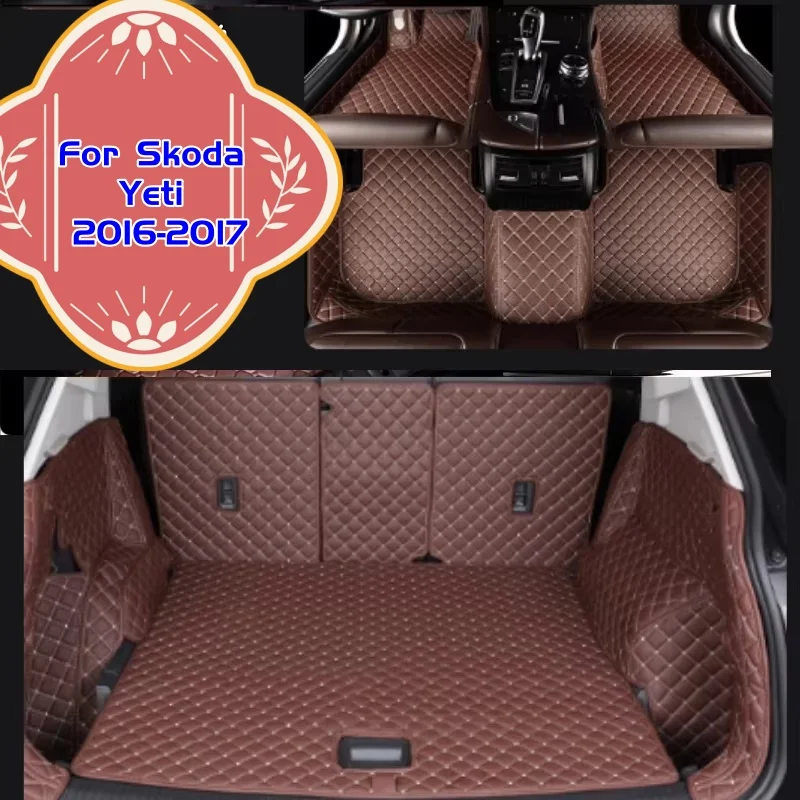 

Для Skoda Yeti 2016-2017 автомобильный коврик в багажник автомобильные коврики подушечки для ног ковер искусственная кожа автомобильные аксессуары универсальный автомобильный пол Ma