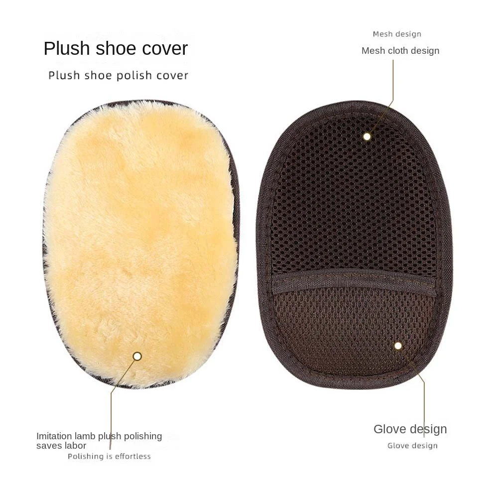 Shoes Cleaning Tool Plush Polished Gloves Labor-saving Handbag Leather Brushes Shoe Care Brush Wipe Shoe Care