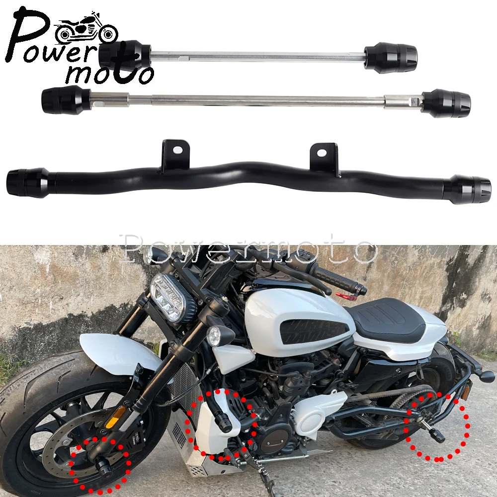 Motorcycle Highway Peg Crash Bar Front Rear Axle Slider For Harley Sportster S RH1250S RH 1250 S 21-2023 Engine Guard Protection