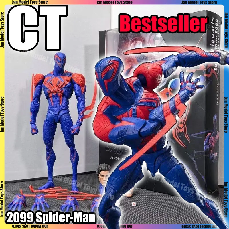 En Stock Ct Toys Spiderman 2099 Shf Spider-Man Miguel O'Hara Across The Spider-Verse Anime figuras de acción modelo muñeca regalos Juguetes