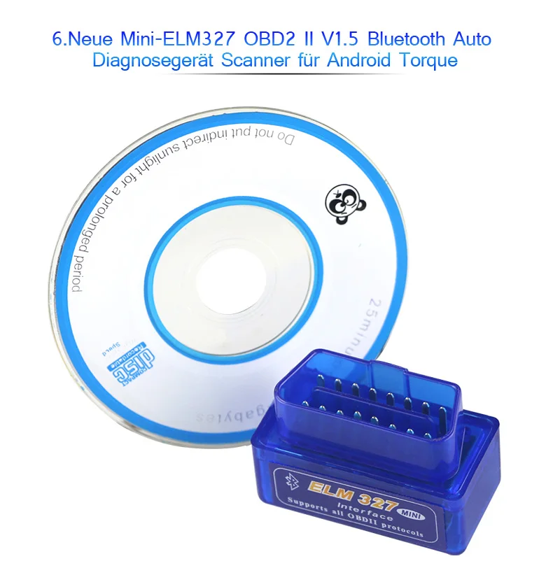 1 Uds ELM 327 V2.1 herramienta de diagnóstico de vehículo Bluetooth OBD2 OBD-II ELM327 escáner de interfaz de coche funciona en Android